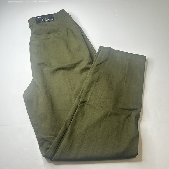 Dear Scarlett Pants - Dear Scarlett Everywhere Magic Pants Size M Olive Green Ponte Knit High Rise